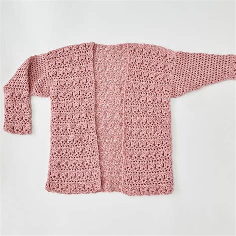 Free Easy Red Heart Airy Stripes Crochet Cardigan Pattern